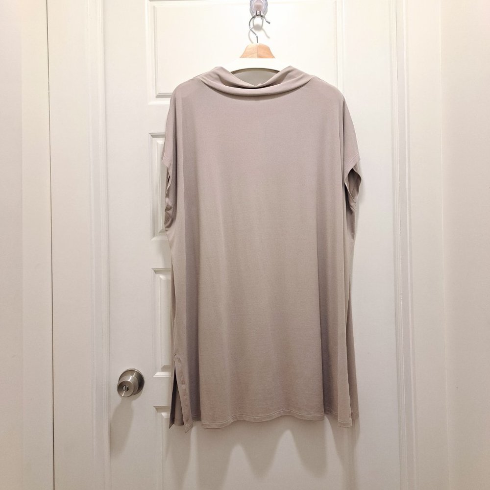 Eileen Fisher Stretch Silk Jersey Funnel Neck Tunic Size 2X - Picture 6 of 9